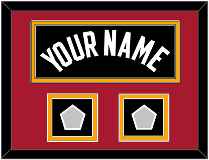 Miami Name & 2 Finals Patches - Road Black (1999-2008) - Signature Tier 5
