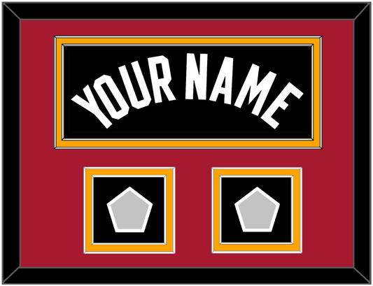 Miami Name & 2 Finals Patches - Road Black (1999-2008) - Signature Tier 5