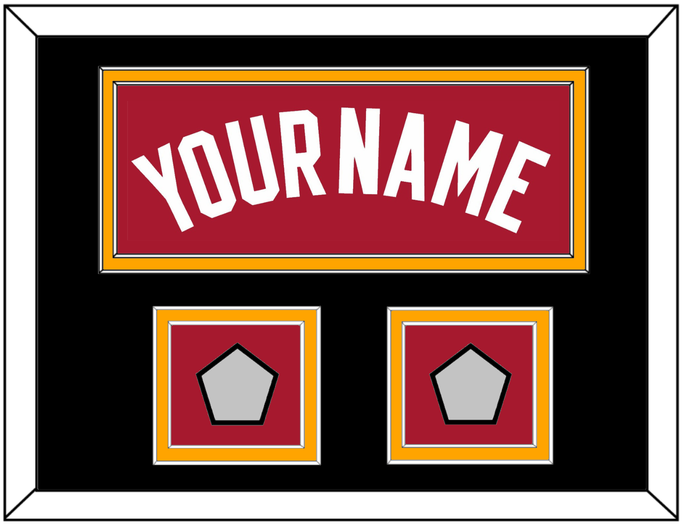Miami Name & 2 Finals Patches - Alternate Red (2001-2008) - Signature Tier 3