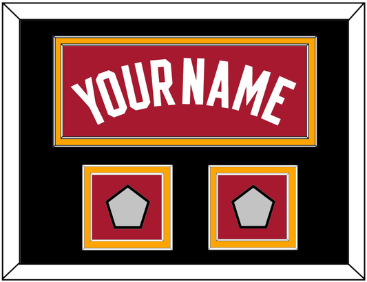Miami Name & 2 Finals Patches - Alternate Red (2001-2008) - Signature Tier 3