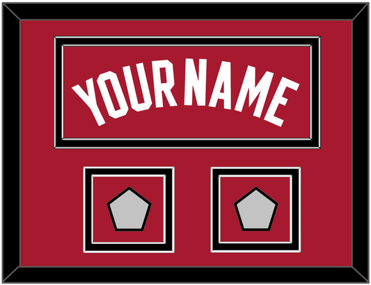 Miami Name & 2 Finals Patches - Alternate Red (2001-2008) - Signature Tier 5