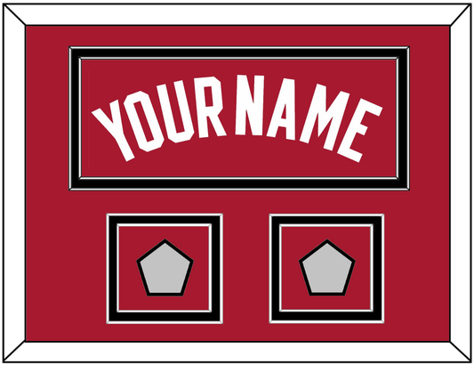 Miami Name & 2 Finals Patches - Alternate Red (2001-2008) - Signature Tier 5