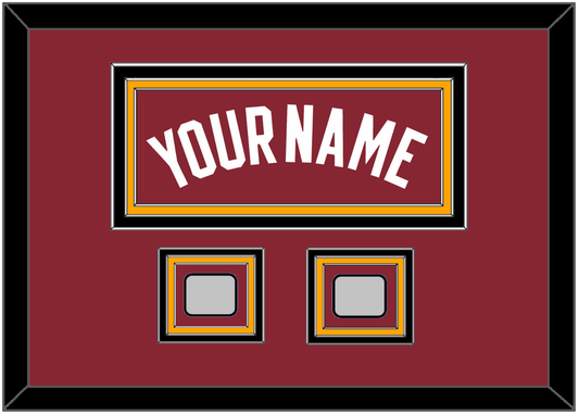 Miami Name & 2 Finals Patches - Alternate Red (2009-2017) - Premier Tier 5