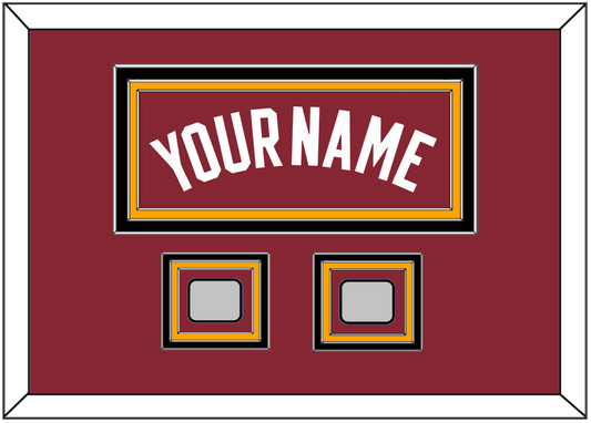 Miami Name & 2 Finals Patches - Alternate Red (2009-2017) - Premier Tier 5