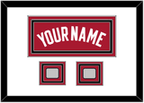 Miami Name & 2 Finals Patches - Alternate Red (2001-2008) - Triple Mat 3