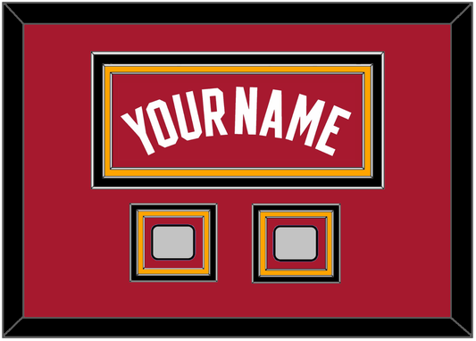 Miami Name & 2 Finals Patches - Alternate Red (2001-2008) - Premier Tier 5