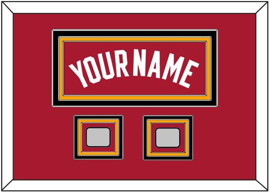 Miami Name & 2 Finals Patches - Alternate Red (2001-2008) - Premier Tier 5
