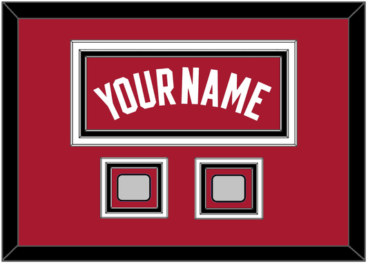 Miami Name & 2 Finals Patches - Alternate Red (2001-2008) - Premier Tier 7