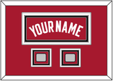 Miami Name & 2 Finals Patches - Alternate Red (2001-2008) - Triple Mat 7