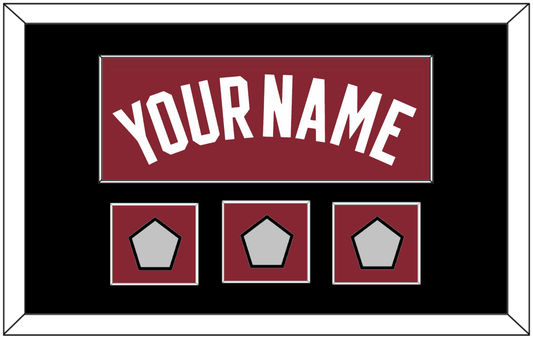 Miami Name & 3 Finals Patches - Alternate Red (2009-2017) - Essential Tier 2