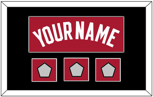 Miami Name & 3 Finals Patches - Alternate Red (2001-2008) - Essential Tier 2