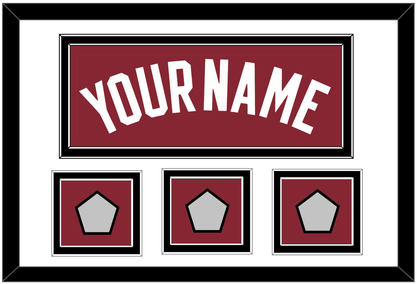 Miami Name & 3 Finals Patches - Alternate Red (2009-2017) - Signature Tier 1