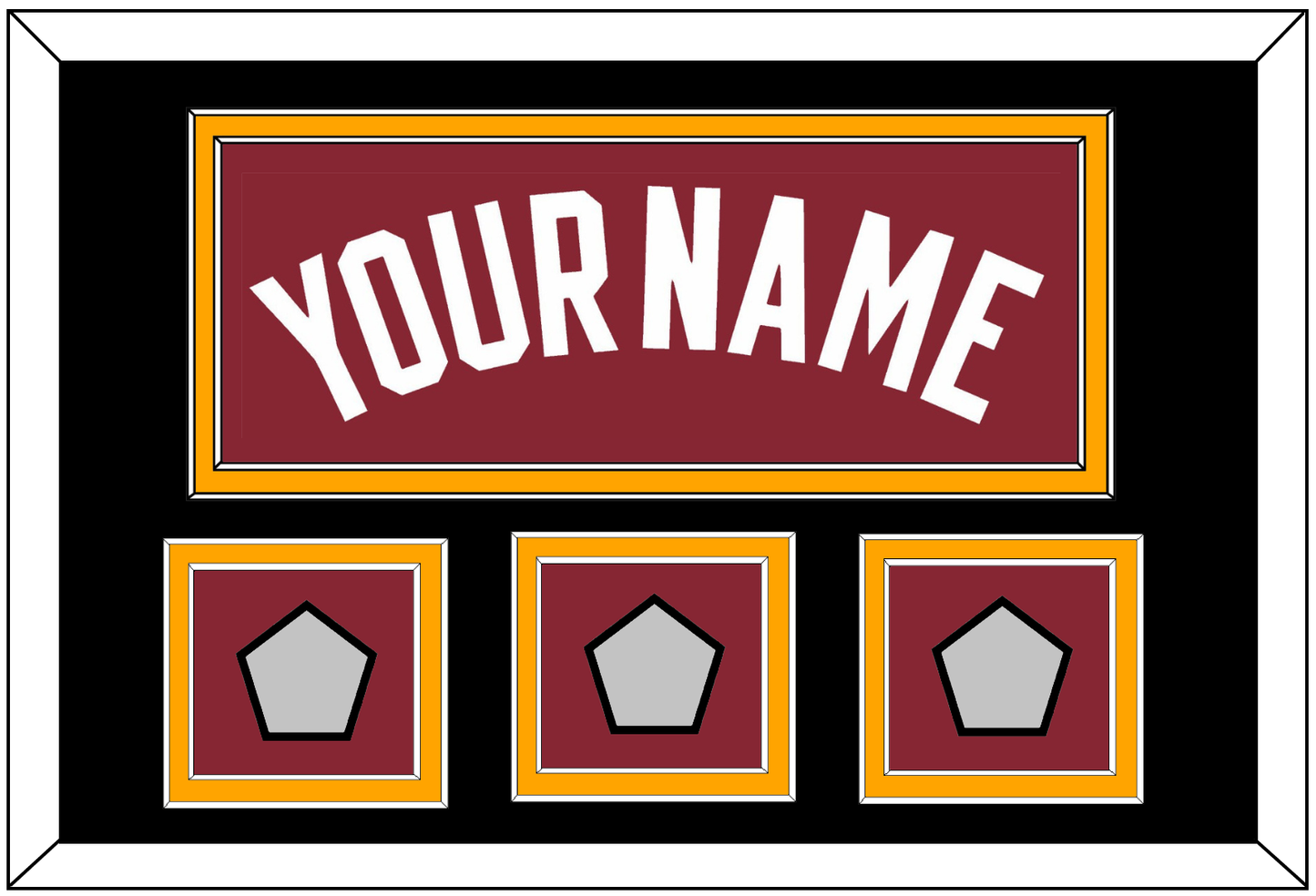 Miami Name & 3 Finals Patches - Alternate Red (2009-2017) - Signature Tier 2