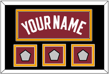 Miami Name & 3 Finals Patches - Alternate Red (2009-2017) - Signature Tier 2