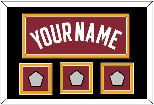 Miami Name & 3 Finals Patches - Alternate Red (2009-2017) - Signature Tier 2