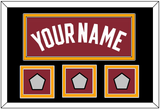 Miami Name & 3 Finals Patches - Alternate Red (2009-2017) - Double Mat 2