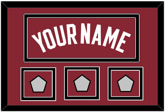 Miami Name & 3 Finals Patches - Alternate Red (2009-2017) - Signature Tier 3