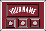 Miami Name & 3 Finals Patches - Alternate Red (2009-2017) - Double Mat 3