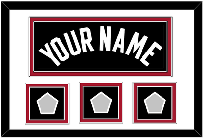 Miami Name & 3 Finals Patches - Road Black (1999-2008) - Signature Tier 1