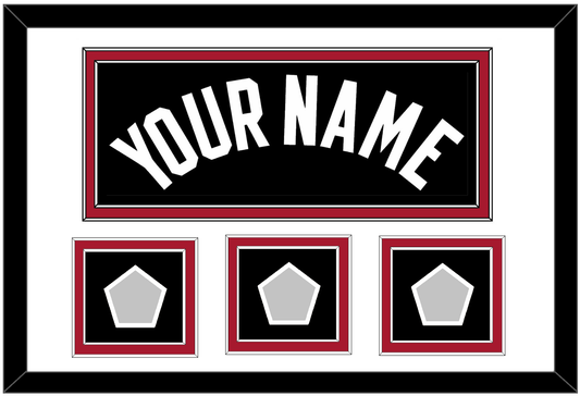 Miami Name & 3 Finals Patches - Road Black (1999-2008) - Signature Tier 1