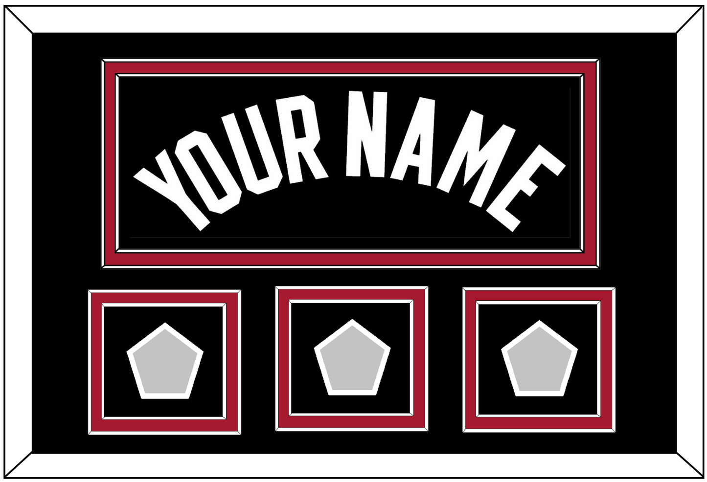 Miami Name & 3 Finals Patches - Road Black (1999-2008) - Signature Tier 2