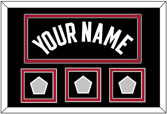 Miami Name & 3 Finals Patches - Road Black (1999-2008) - Signature Tier 2