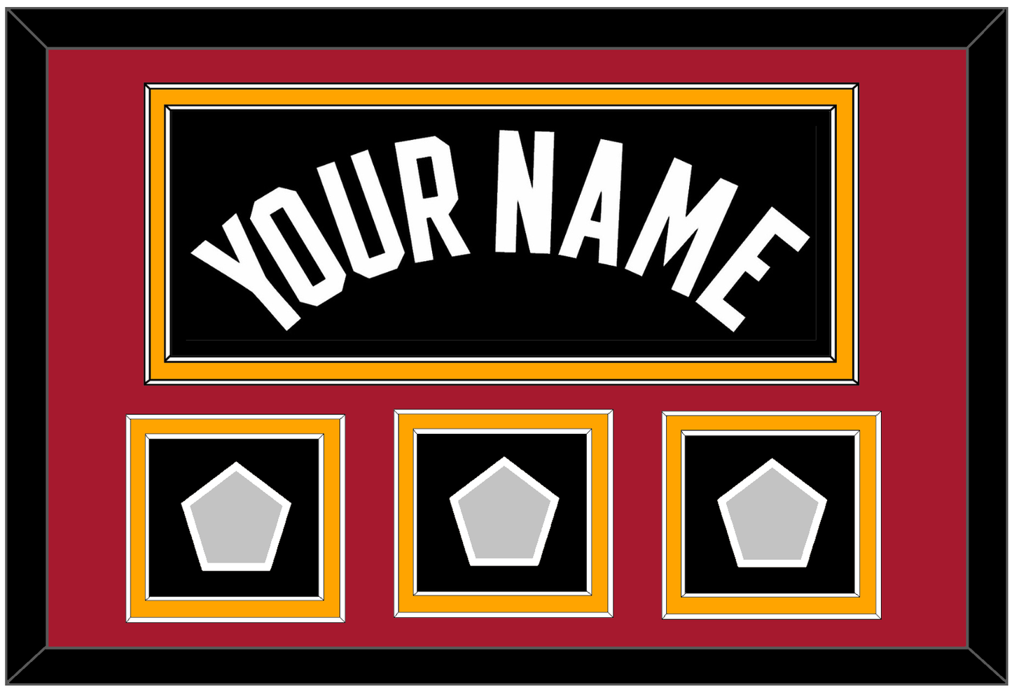 Miami Name & 3 Finals Patches - Road Black (1999-2008) - Signature Tier 3
