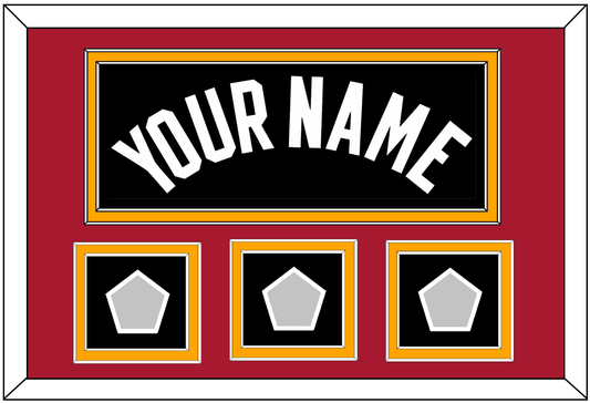 Miami Name & 3 Finals Patches - Road Black (1999-2008) - Signature Tier 3