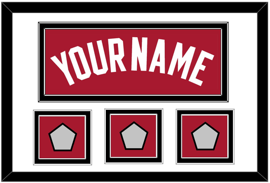 Miami Name & 3 Finals Patches - Alternate Red (2001-2008) - Signature Tier 1