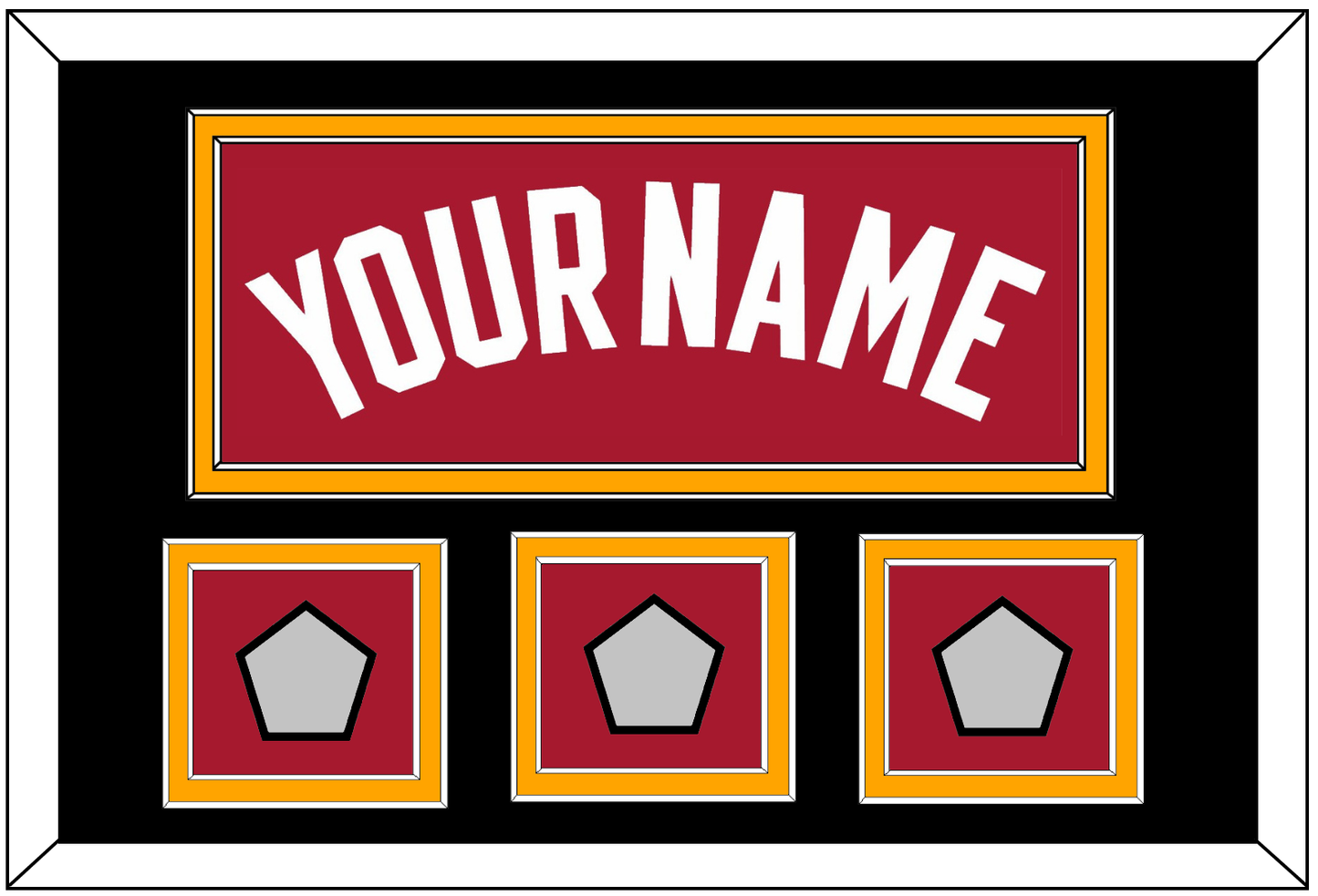 Miami Name & 3 Finals Patches - Alternate Red (2001-2008) - Signature Tier 2