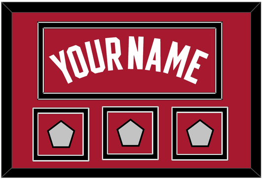 Miami Name & 3 Finals Patches - Alternate Red (2001-2008) - Signature Tier 3
