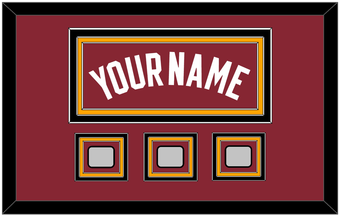 Miami Name & 3 Finals Patches - Alternate Red (2009-2017) - Premier Tier 3