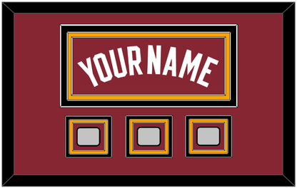 Miami Name & 3 Finals Patches - Alternate Red (2009-2017) - Premier Tier 3