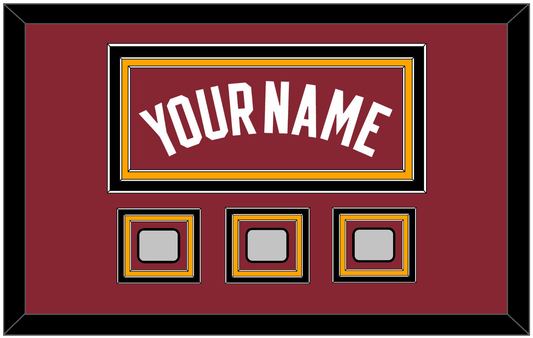 Miami Name & 3 Finals Patches - Alternate Red (2009-2017) - Premier Tier 3