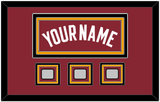 Miami Name & 3 Finals Patches - Alternate Red (2009-2017) - Triple Mat 3