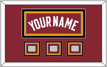 Miami Name & 3 Finals Patches - Alternate Red (2009-2017) - Premier Tier 3