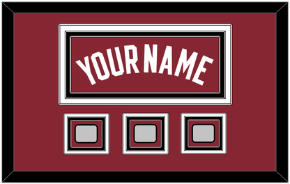 Miami Name & 3 Finals Patches - Alternate Red (2009-2017) - Premier Tier 4
