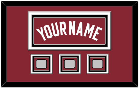 Miami Name & 3 Finals Patches - Alternate Red (2009-2017) - Premier Tier 4