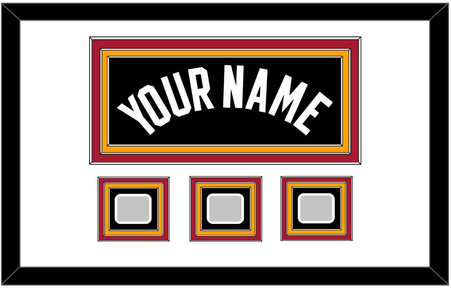 Miami Name & 3 Finals Patches - Road Black (1999-2008) - Premier Tier 2