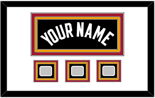 Miami Name & 3 Finals Patches - Road Black (1999-2008) - Premier Tier 2