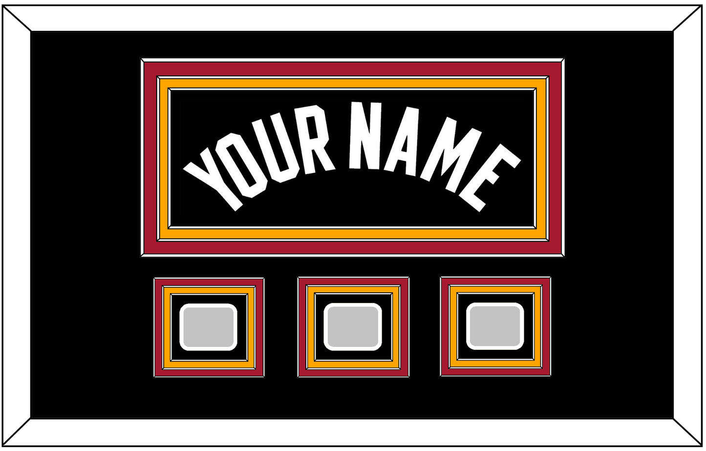 Miami Name & 3 Finals Patches - Road Black (1999-2008) - Premier Tier 4