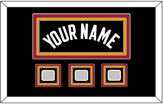 Miami Name & 3 Finals Patches - Road Black (1999-2008) - Premier Tier 4