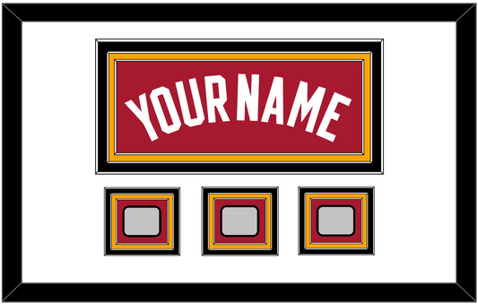 Miami Name & 3 Finals Patches - Alternate Red (2001-2008) - Premier Tier 1