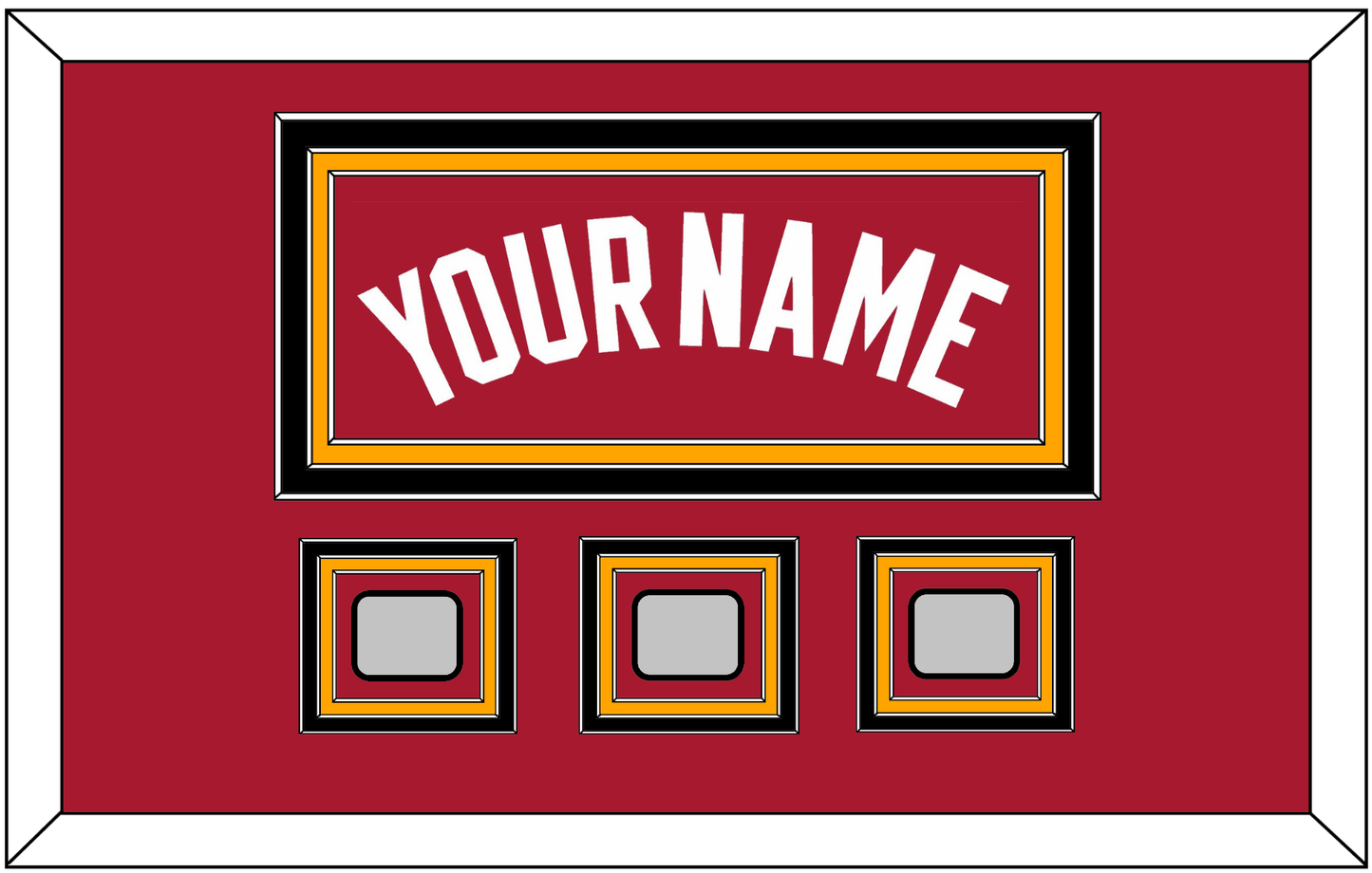 Miami Name & 3 Finals Patches - Alternate Red (2001-2008) - Premier Tier 3