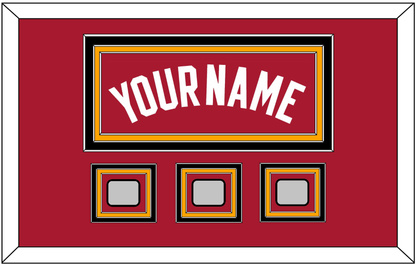 Miami Name & 3 Finals Patches - Alternate Red (2001-2008) - Premier Tier 3