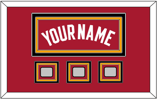Miami Name & 3 Finals Patches - Alternate Red (2001-2008) - Premier Tier 3