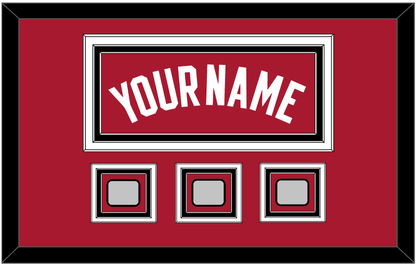 Miami Name & 3 Finals Patches - Alternate Red (2001-2008) - Premier Tier 4