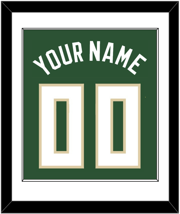 Milwaukee Name & Number - Green Icon - Single Mat 1