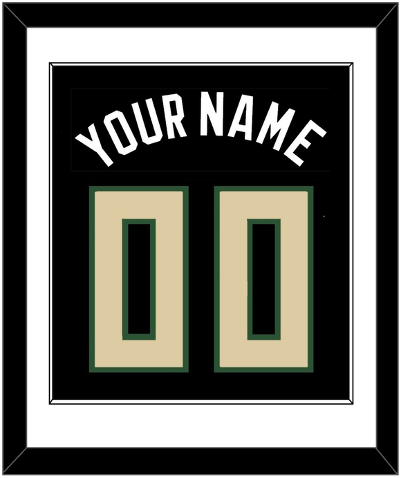 Milwaukee Name & Number - Black Statement - Single Mat 1