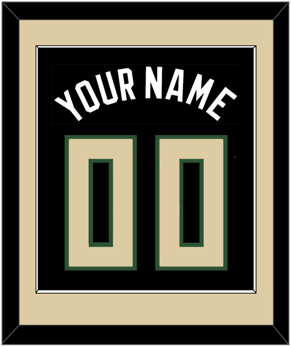 Milwaukee Name & Number - Black Statement - Single Mat 3